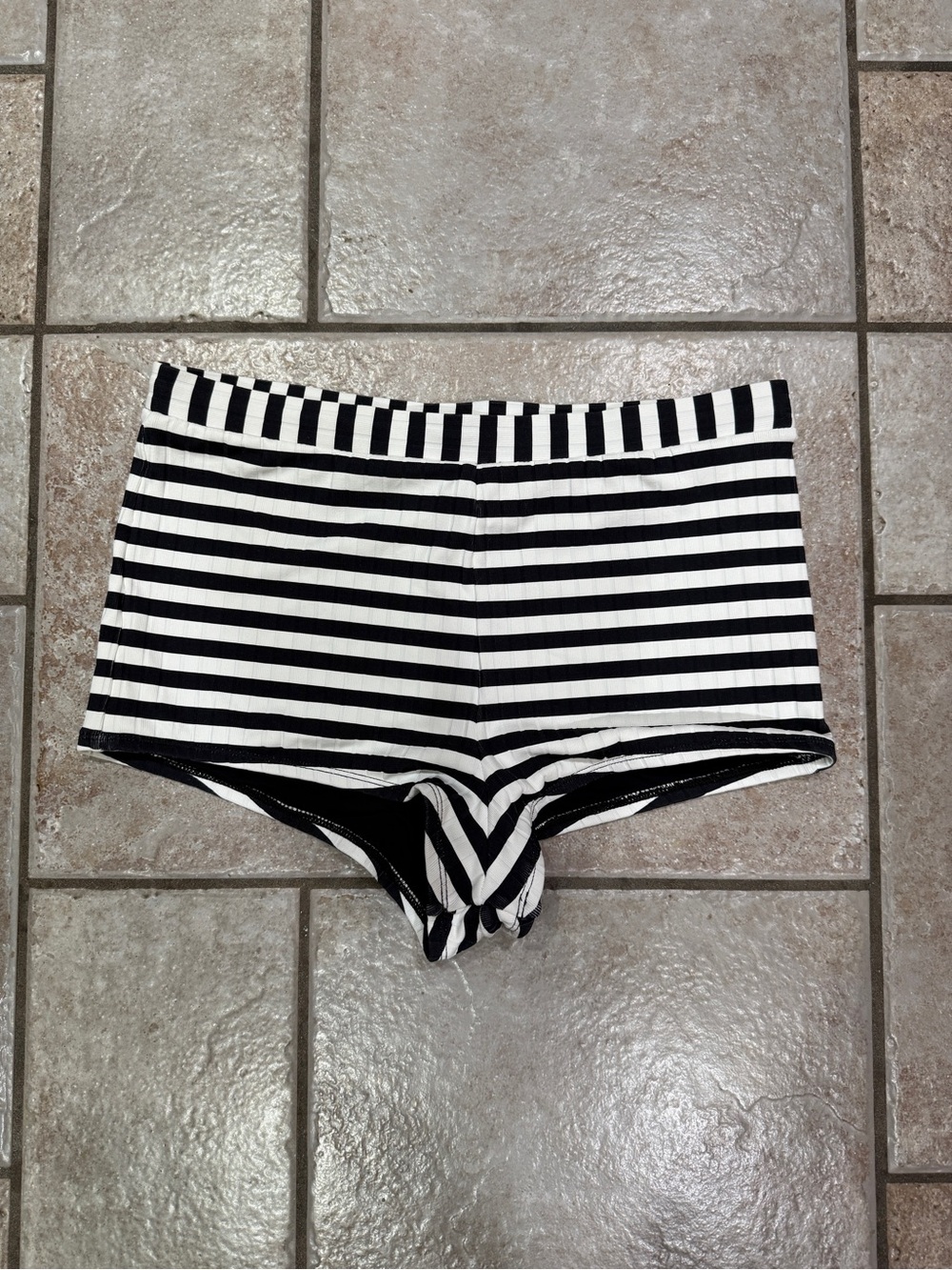 Solid&Striped Brand—Black & White Striped Women's Boyshorts